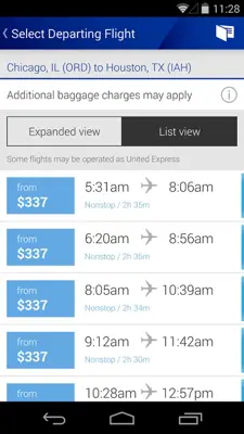 United Airlines android App screenshot 3